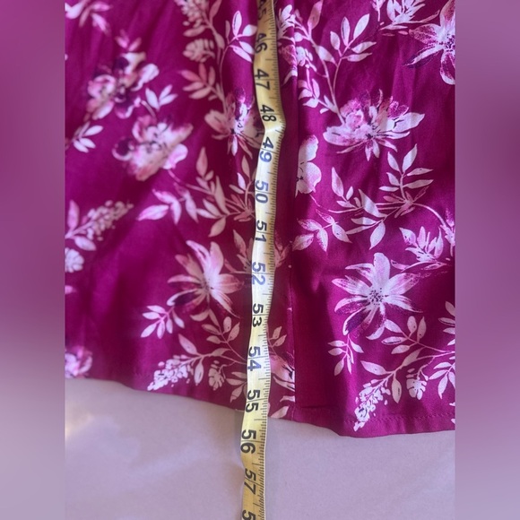 Koret pink Floral Sleeveless Maxi Button Front Dress 2X Plus summer lightweight - Picture 11 of 16